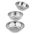 thumbnail image 1 of Colador de cocina de 3 piezas, cestas de colador de material acero inoxidable, drenaje, enjuague 22 24 26cm plateado, 1 of 4
