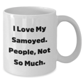 thumbnail image 2 of Samoyed Dog Lovers' Funny Quote White Coffee Mugs Gifts from Men to Samoyed Dog Owners on Father's Day, 2 of 4
