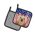 thumbnail image 2 of Carolines Treasures BB2134PTHD Flag and Yorkie Yorkishire Terrier Pair of Pot Holders , 7.5HX7.5W, multicolor, 2 of 3