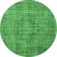 thumbnail image 1 of Ahgly Company Indoor Round Persian Emerald Green Traditional Area Rugs, 6' Round, 1 of 4