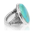 thumbnail image 6 of YoTreasure 18x24 MM .925 Sterling Silver Mohave Turquoise Solitaire Ring, 6 of 6