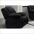 thumbnail image 3 of Recliners, Stonic Modern Glider Recliner | Ebony Black Fabric, 3 of 5