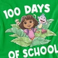 thumbnail image 2 of Dora the Explorer 100 Days of School Leaves Unisex Adult T Shirt, Hunter Green, 3X-Large, 2 of 4