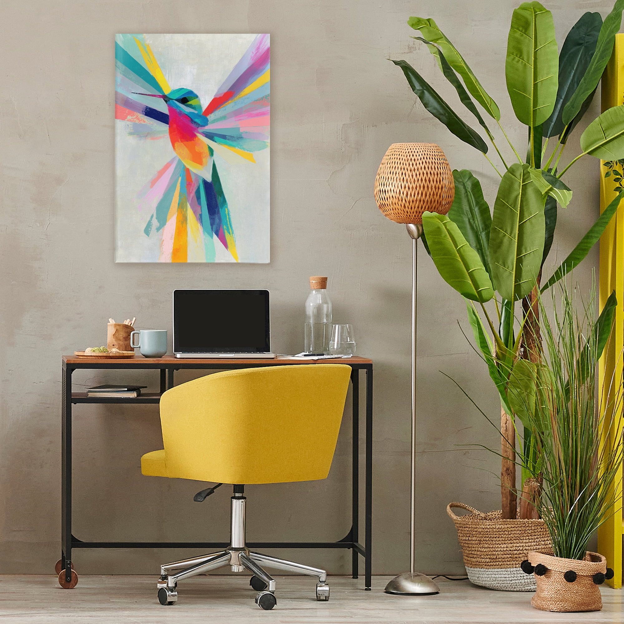 Stupell Industries Rainbow Winged Hummingbird Canvas Wall Art, design by Chromatic Storm Studio