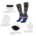thumbnail image 4 of Bingfone Compression Socks for Women and Men Long Socks for Running Athletic Cycling Nurse-Fireworks, 4 of 8