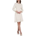 thumbnail image 1 of INSPIRE CHIC Vestido de Tweed A-Line para Mujeres de Manga Larga Vintage Vestidos de Trabajo con Falda L Beige, 1 of 4