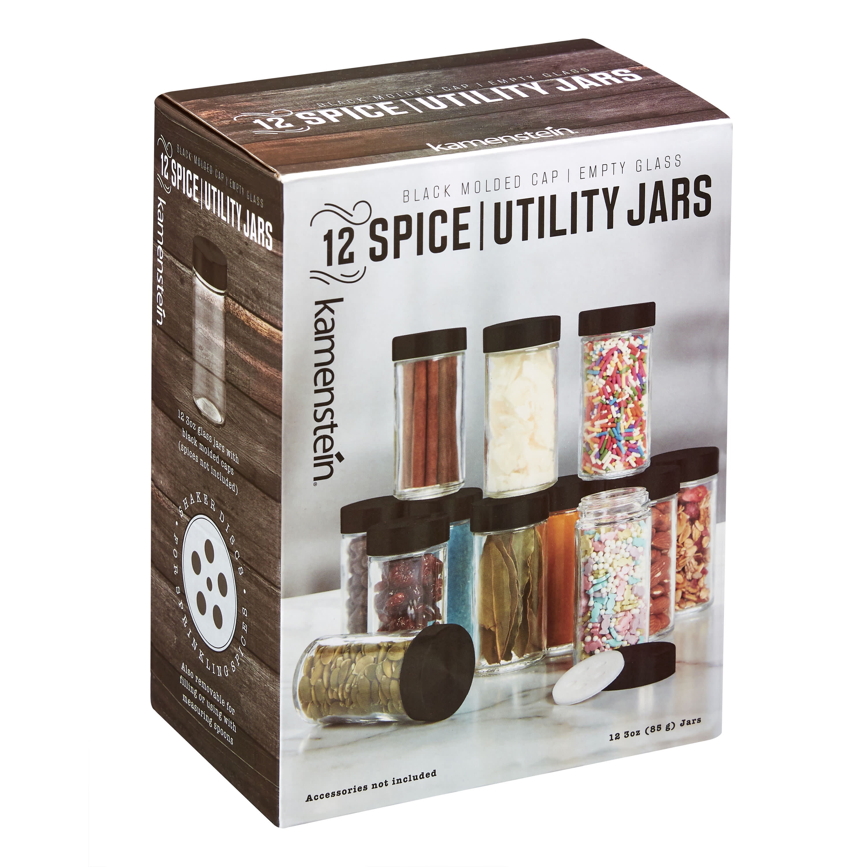 3-Pcs Sets Spice Storage Jars Hammered Glass Highland Dunes