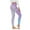 Purple, variant on Lilgiuy Tummy Control Leggings for Women Yoga Pants Charming Gradient Color Printed High Waist Stretchy Skinny Ankle Elastic Tights Blue(S-Xl)