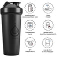 thumbnail image 3 of diliqua -6 PACK- Shaker Bottles for Protein Mixes | BPA-Free & Dishwasher Safe | 6 Large 24 oz protein shaker bottle | Shaker Cups for protein shakes | Blender Shaker Bottle Pack, 3 of 5