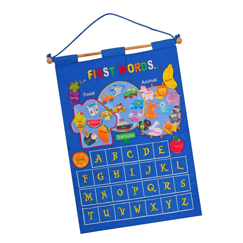 Fabric Daily Calendar Wall Hanging Learning Calendar Alphabet & Today's Date, 