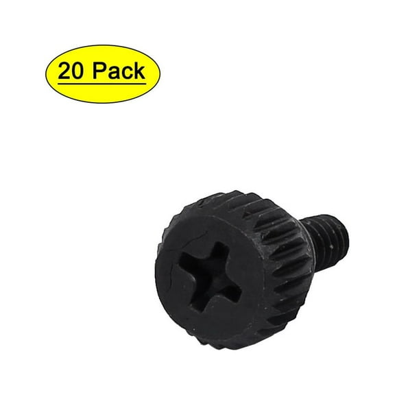 PC Computer Case Metal Thumbscrews Thumb Screws Black 20pcs