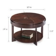 thumbnail image 3 of Favorite Finds Round Apartment Coffee Table in Chocolate Cherry, 3 of 9