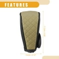 thumbnail image 5 of Unique Bargains 1 Pc Car Shift Knob Cover -  Automatic Car Knob Gear Sticky Protector Decorative - Faux Leather Beige, 5 of 7