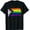84718-Black, variant on Inclusive Progress Pride Flag Gay Pride LGBTQ Rainbow Flag T-Shirt