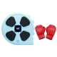 thumbnail image 3 of Máquina de boxeo musical perfecl entrenador montaje en pared azul con guante, 3 of 8