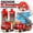 Red, variant on Fire Truck Toy Set for Kids - Fire Engine Truck with Water Spraying Hose, Rotating Ladder + 3 Fireman Firefighters, Road Signs, Lights & Sounds – Toy Fire Truck for Boys Age 4-7, Girls 3 Years Old+