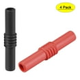 thumbnail image 1 of Convertidor de enchufe hembra a hembra Uxcell de 4 mm, 10 A, rojo y negro, paquete de 4, 1 of 5