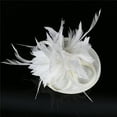 thumbnail image 3 of Prolriy Fascinators Hats for Women, Womens Flower for Beads Hat Fascinators Cute Wedding Headwear Headband Hair Accessories for Women White One Size, 3 of 9