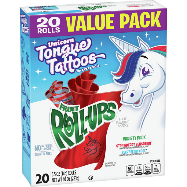 Betty Crocker Fruit Snacks, Fruit RollUps, Variety Snack Pack, 10 oz