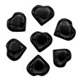 thumbnail image 3 of Black Obsidian Stone Heart - Pack of 2 Crystal Heart - Pocket Massage Worry Stone, 3 of 6