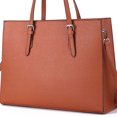 thumbnail image 3 of Bolso de mano para ordenador de 15 6 pulgadas bolso de viaje de negocios para mujer con múltiples bolsillos de cuero PU, 3 of 7