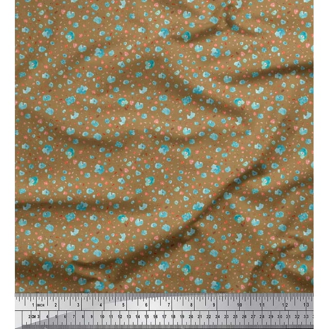 Soimoi Rayon Fabric Floral Shirting Print Sewing Fabric Yard 42 Inch Wide