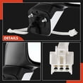thumbnail image 6 of A-Premium Right Passenger Side Power Door Mirror Compatible with Honda Civic 2012 2013 2014 2015 - Non-Heated, Manual Folding Outside Rear View Mirror - White (Paint to Match), 6 of 6