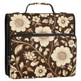 thumbnail image 5 of FORMRS Zipper Binder with Shoulder Strap 2-inch Ring 500 Sheet Capacity File Bag, Brown Floral, 5 of 5