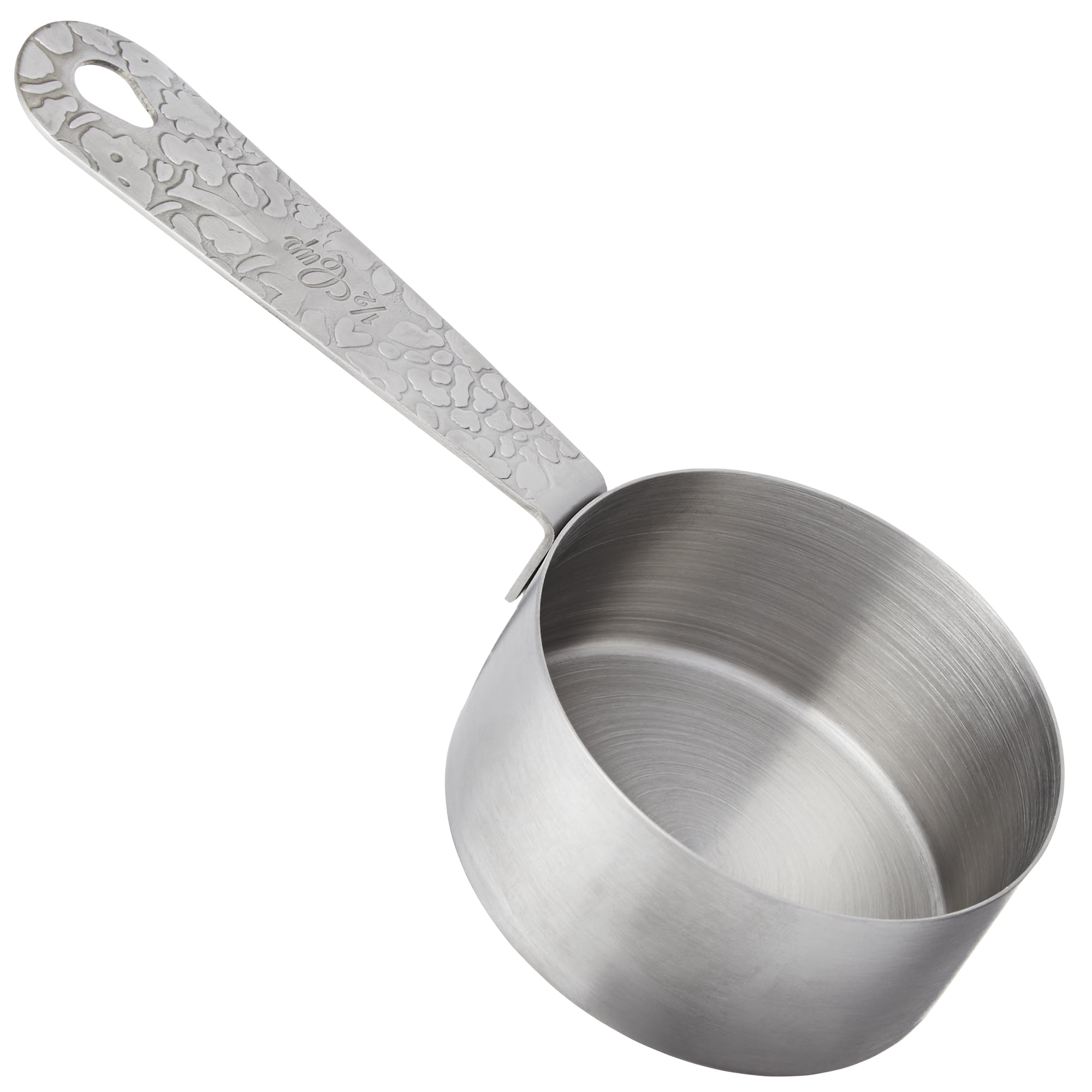 The Pioneer Woman Set of 4 Embossed Stainless Steel Measuring Cups, Playful Posy