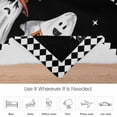 thumbnail image 6 of Halloween Ghost Flannel Blanket for Bed,Travel and Camping, Horror Boo Pumpkin Black Plaid Trick Or Treat Super Soft Cozy Blanket for All Seasons 32"x48:, 6 of 7