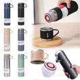 thumbnail image 3 of Vacuum Flask Set with Lids Reusable Leakproof Stainless Steel Water Bottle Presents Set, 3 of 4