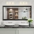thumbnail image 4 of GODCHAR Framed Tempered Glass Bathroom Vanity Rectangular Mirror 60"x30", Black, 4 of 10