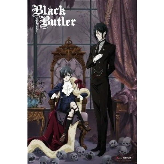 Black Butler Sebastian and Ciel Anime Poster (24 x 36)