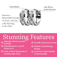 thumbnail image 3 of Cate & Chloe Pack of 3 - Giselle 18k Gold Plated 15mm Hoop Earrings with Swarovski Crystals for Women, 3 of 13