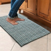 Revitalize Your Kitchen with Comfort and Style! Woven Cotton Anti-Fatigue Mat - 18x30 Inches 18''x30'' - Green