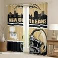 thumbnail image 2 of Erosebridal American City Curtains Pack of 2 (38x45), Football Player Curtains for Living Room, Black Wheat 30%-50% Black Out Curtains, Window Curtains Bedroom Decor, 2 of 6