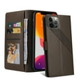 thumbnail image 3 of Dteck Wallet Case For iPhone 12 Pro Max, Magnetic Buckle Horizontal Flip Cover with Card Slots Kickstand Leather Phone Protective Case Cover, For iPhone 12 Pro Max,Brown, 3 of 6
