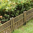 thumbnail image 3 of Plastic Outdoor Garden Flower Edger Fence, Border, Set of 4 Panels, Bronze, 3 of 7