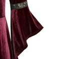 thumbnail image 4 of LINMOUA Women's Plus Size Cool Patchwork Bandage Long Sleeve Robe Long Dress, 4 of 6