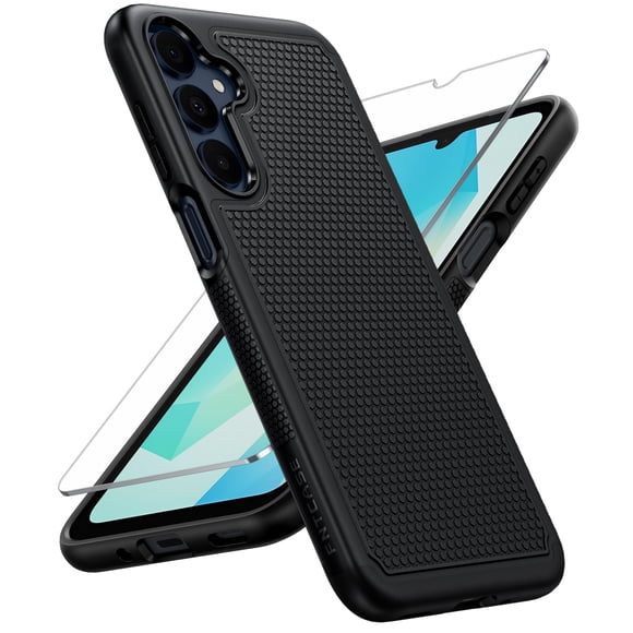 Funda de teléfono FNTCASE para Samsung Galaxy A16-5G a prueba de golpes, negra