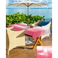 thumbnail image 5 of nqOlkjepod Abstract Pink Outdoor Tablecloth with Umbrella Hole & Zipper, Modern Graffiti Art Geometric White Paint Rectangle Table Cover 60x102 Inch, Waterproof Table Cloth Protector for Patio, 5 of 7