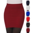 thumbnail image 5 of CENL Women Midi Candy ColorShort Elastic Pleated Short Skirt High Waist SlimCasual, 5 of 9