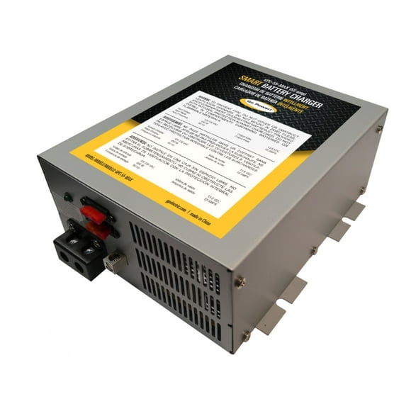 Go Chargeur de Batterie Électrique GPC-55-MAX Chargeur de Batterie Mono-Banque; Entrée C.a. de 105 à 135 Volts / 13,6 Volts; Chargeur Automatique Intégré à 4 Étages; Courant Continu de 55 Ampères