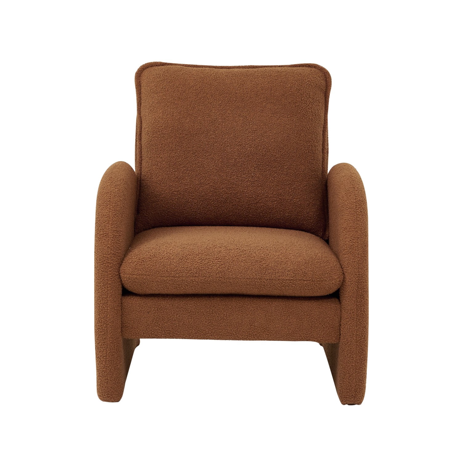 Gewnee Modern Sherpa Upholstered Accent Chair ,Leisure Comfy Single Sofa Chair for Living Room,