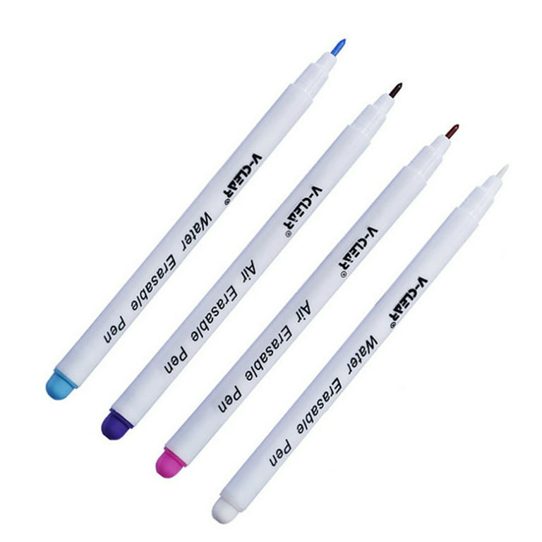 EUBUY 4 Pieces Water-Soluble Pen Eraseable Fabric Markers Sewing Art Wash Fabric  Marking Pens for Canvas Shoes T-Shirt Jeans Bag 