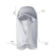 thumbnail image 2 of 2 uds sombrero con visera extraíble 3 en 1 gorro para la cara completa Anti UV protección completa cara cuello transpirable secado rápido para pesca al aire libre R, 2 of 5