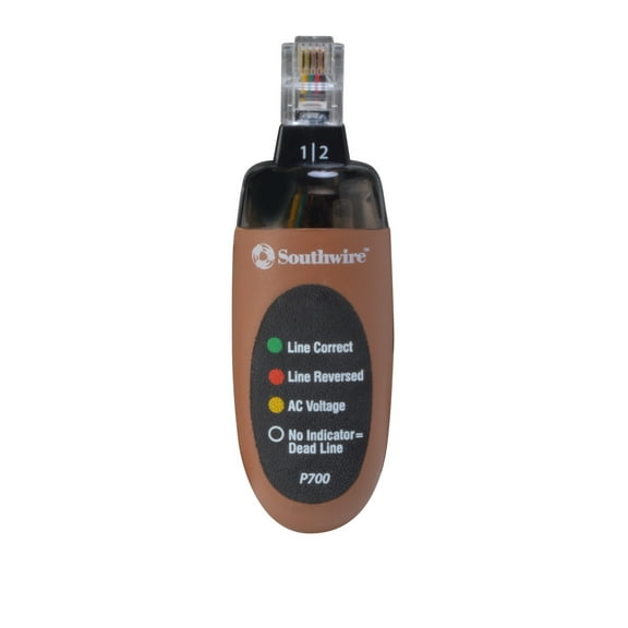 Southwire Phone Outlet Tester,RJ11 Connector Type 58745340