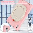 thumbnail image 5 of Dteck Case For iPad 11-inch (A16) 2025/iPad 10th Generation 10.9 inch,Heavy Duty Armor Protection Rotatable Kickstand Handle Case Shockproof Rubber Rugged Cover for iPad 10th/11th Gen,Pink, 5 of 7
