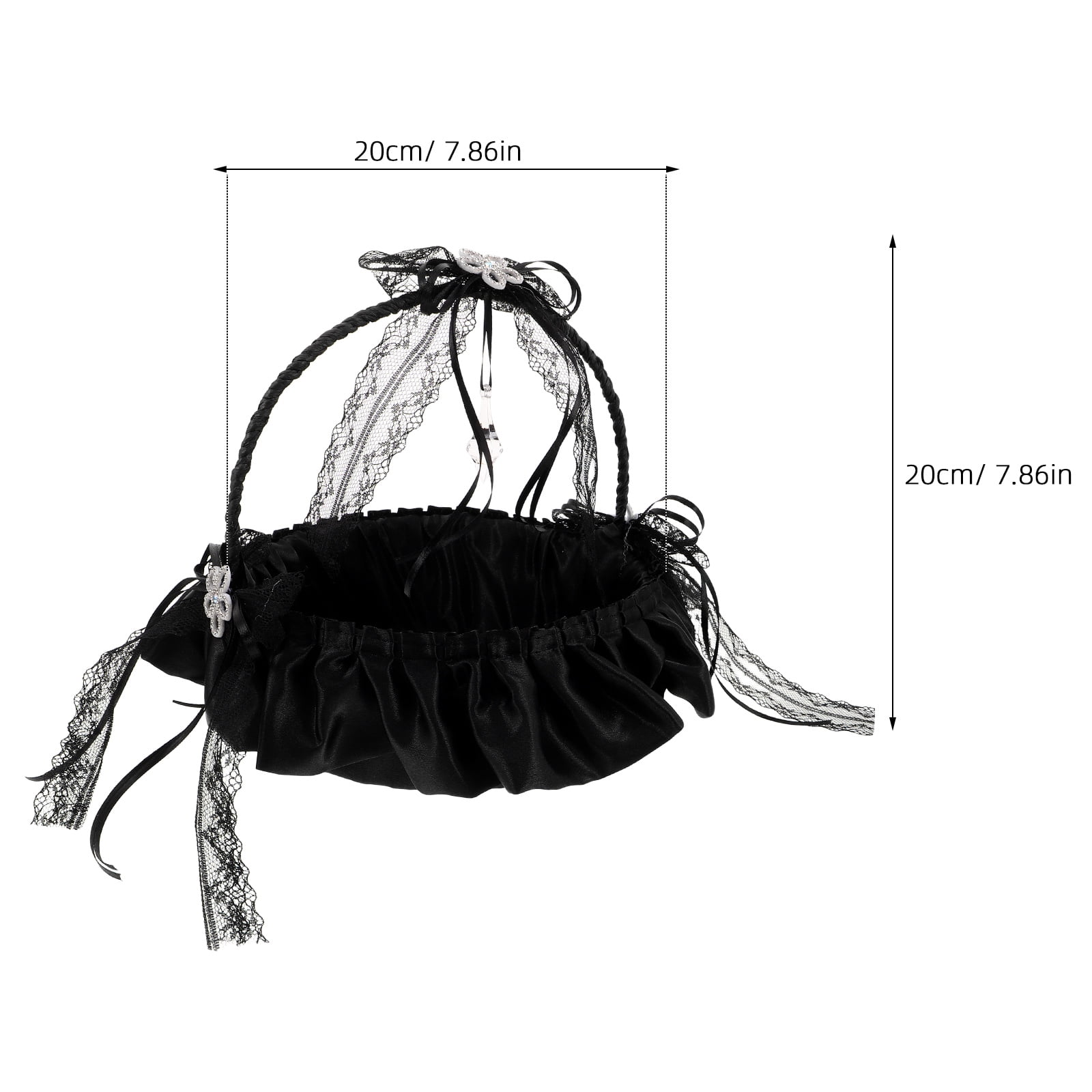 FOMIYES Wedding Flower Basket with Handle for Garden Ceremony, Party Decoration, and Elegant Event Use