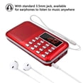 thumbnail image 3 of X  Mini  Radio with Speaker Rechargeable Portable Walkman Pocket MP3 Player with Stereo Earphone  USB Charging Cable  Arm Lanyard  Flashlight, 3 of 10